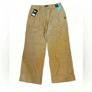 Women’s Brown Corduroy Pants Relaxed Fit Workwear 32x30 Silver Jeans NEW